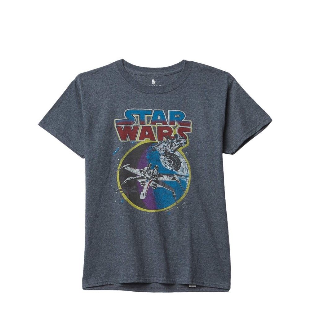 NWT Junk Food kids Star Wars shirt Medium Gray